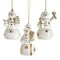 3.5" Ceramic Snowman Ornaments – Set of 3 Festive Christmas Decorations